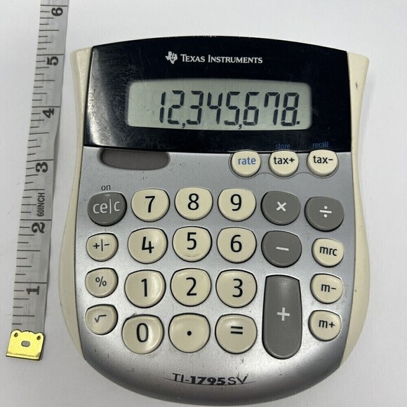Texas Instruments TI-1795 SV Simple Desktop Calculator - Picture 5 of 12